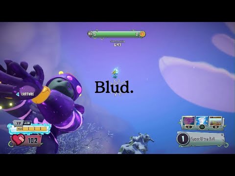 Electro pea gets mid air ultra balled by cozmic brainz..