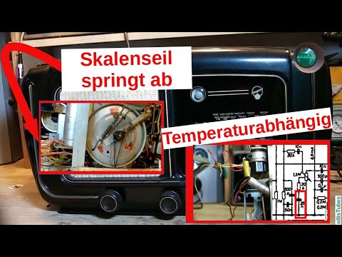[130] Haarfön vs. Kondensator, abspringendes Skalenseil, Chassisvarianten, Blaupunkt NU670W Teil4
