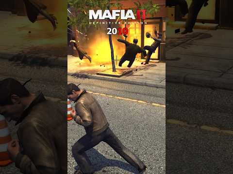 Grenade Vs Npcs Physics Comparison | Mafia: the old country Vs Mafia 2 #shorts #shortvideo #mafia