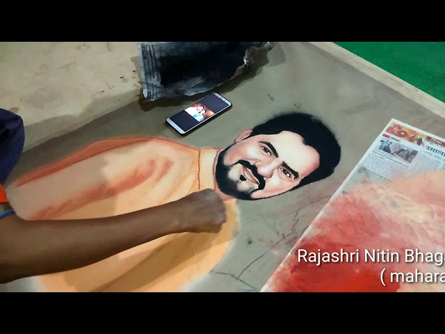 Beautiful wedding portrait rangoli art by rajashri junnarkar bhagawat
