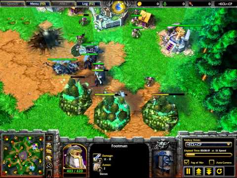 WarCraft 3 - WC011 - Th000 vs Sky on Twisted Meadows Part 1