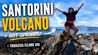 🌋 I Can’t Believe We Hiked Santorini’s Active Volcano! 🇬🇷 | Hot Springs + Thirassia