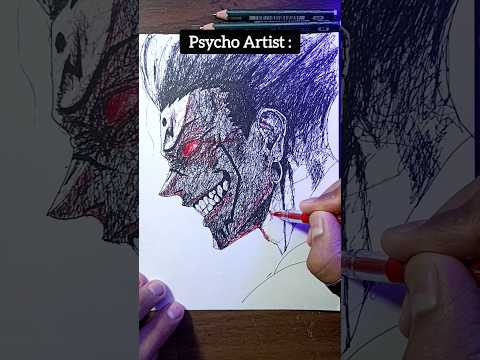Drawing Sukuna - Normal vs Psycho artist #art #shorts