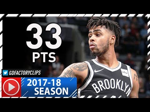 D'Angelo Russell Full Highlights vs Suns (2017.10.31) - 33 Pts