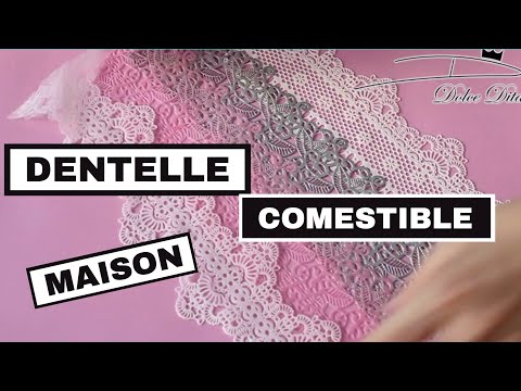 💕 DENTELLE COMESTIBLE MAISON ! Recette Facile 💕 / Homemade Edible Sugar Lace Recipe for Cake