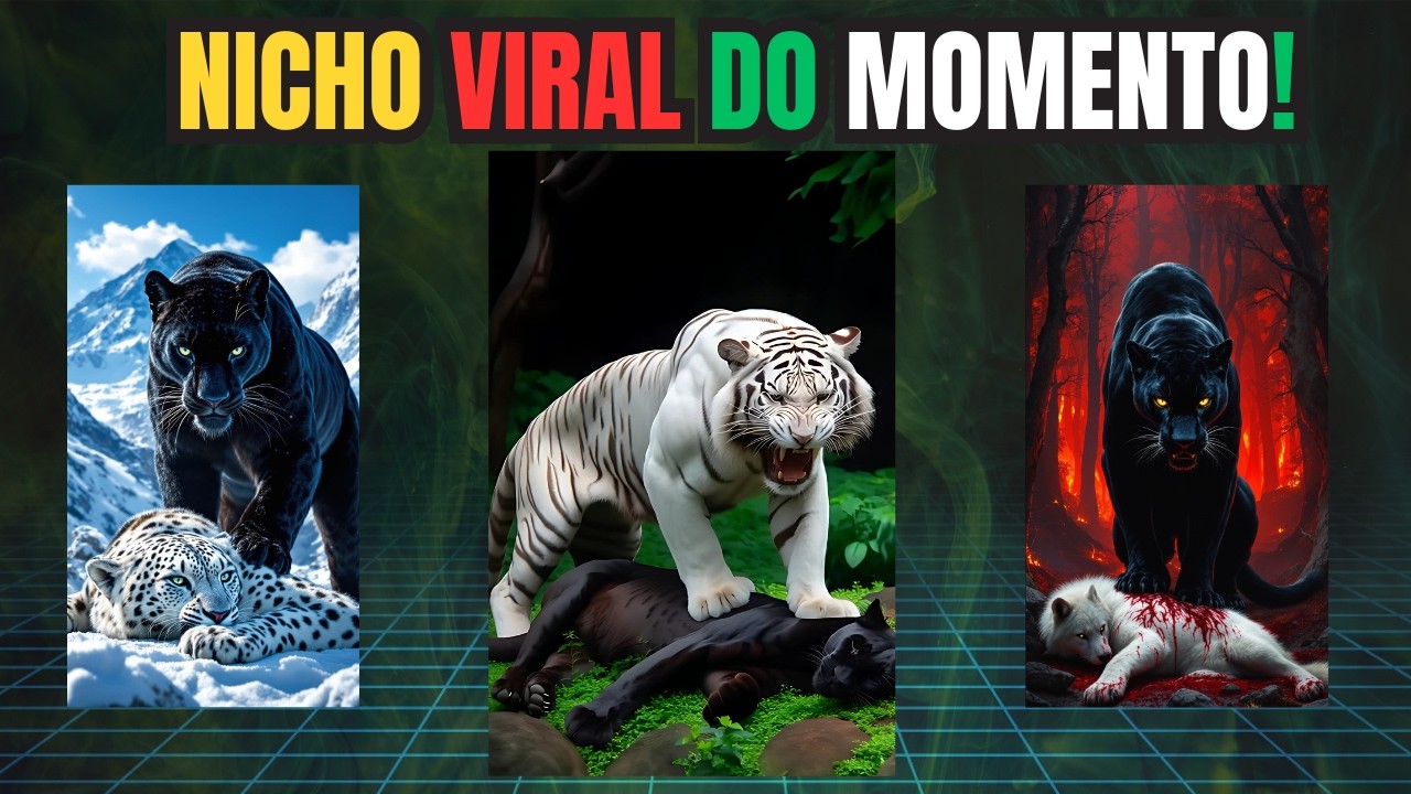 Nicho Viral, duelo entre animais, canal dark! (passo a passo)