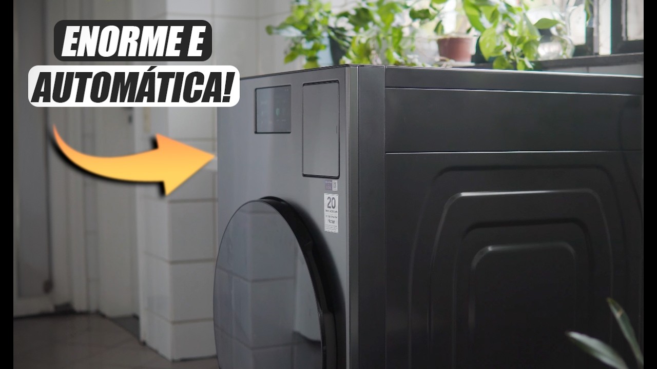 Miniatura da avaliação em vídeo de Lavadora Samsung Bespoke AI 20kg Inox WF90F20ADSBZ