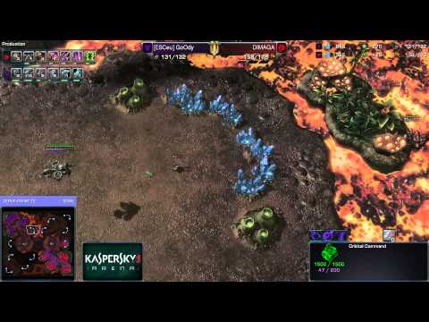 #234 GoOdy(T) vs. DIMAGA(Z) - Kaspersky Arena #4 Heart of the Swarm Video