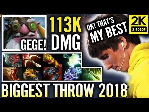 Dendi Sniper 113K Physic Damage Biggest Throw of 2018 GG Dota 2 Pro Game