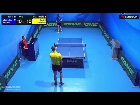 19:15 Vladyslav Kaluhin  0-3  Andrii Shamrai 28.04.2023 TT Euro.Cup Ukraine Elite. Table 3