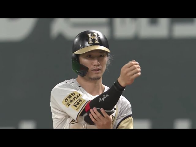 【4回裏】ファイターズ・西川 満塁のチャンスでライトへのタイムリーヒットを放つ!! 2020/8/6 F-L