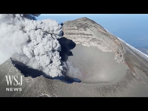 Popocatépetl Volcano: Drone Footage Shows Close-Up View of the Crater | WSJ News