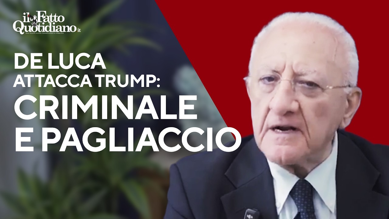 “A Gaza è genocidio vero”: De Luca contro Israele, Trump e il silenzio dell’Occidente