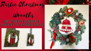 How To Make Rustic Christmas Wreath DIYs - #Nadiaswreathwednesday
