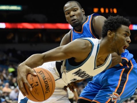Andrew Wiggins ALL FG ATTEMPTS & ASSISTS 2016.01.12 vs OKC Thunder - 22Pts