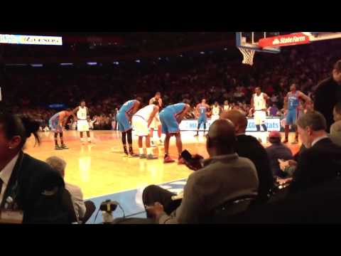 NYC Knicks floor seats with Duchovny as a special guest!