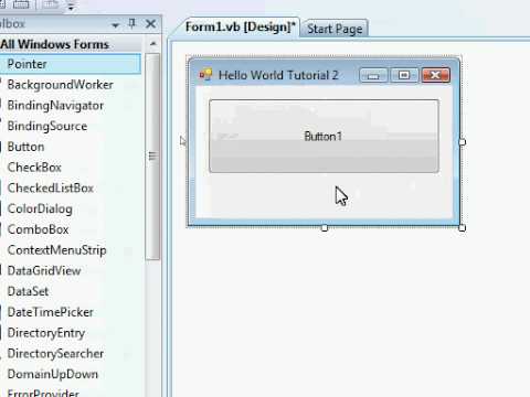 Visual Basic 2008 Express Edition Basic Tutorial Hello World Number 2