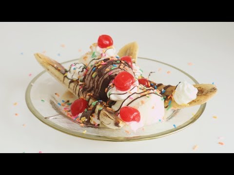 Caramelized Banana Splits : ice cream sundae 캬라멜라이즈드 바나나 스플리트 | SweetHailey