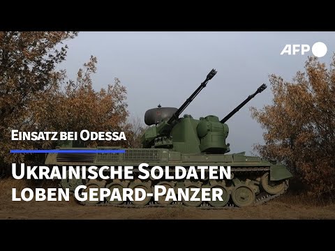 Ukrainische Soldaten loben deutschen Gepard-Panzer | AFP