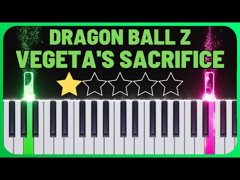 Vegeta's Sacrifice - Dragon Ball Z - EASY Piano Tutorial with Sheet Music