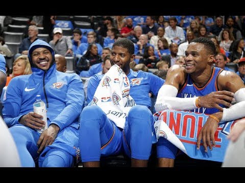 Russell Westbrook, Paul George & Carmelo Anthony vs Knicks (10/19/2017) - HOODIE CREW!
