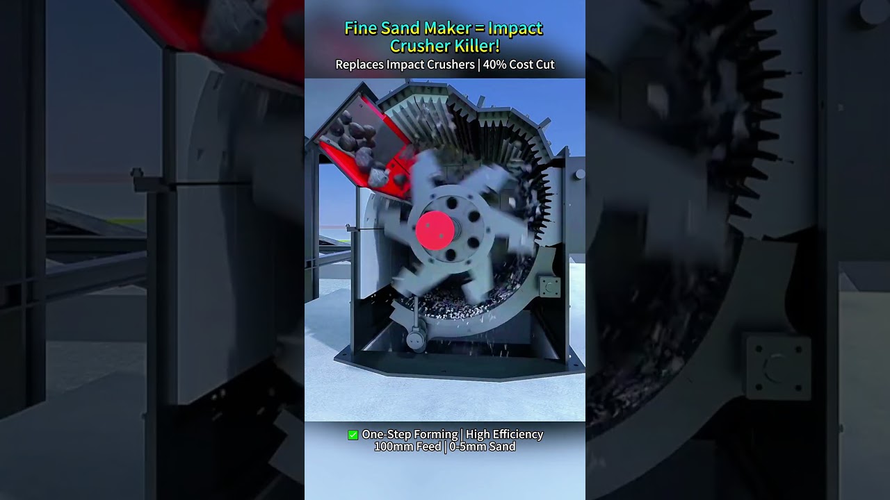 🔥 Fine Sand Maker = IMPACT CRUSHER KILLER! 🦾#machine #sand #stone #factory #work #fine #mining