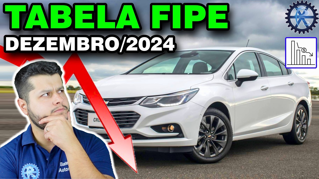 PREÇOS dos CARROS USADOS em QUEDA!!! TABELA FIPE [DEZEMBRO/2024]