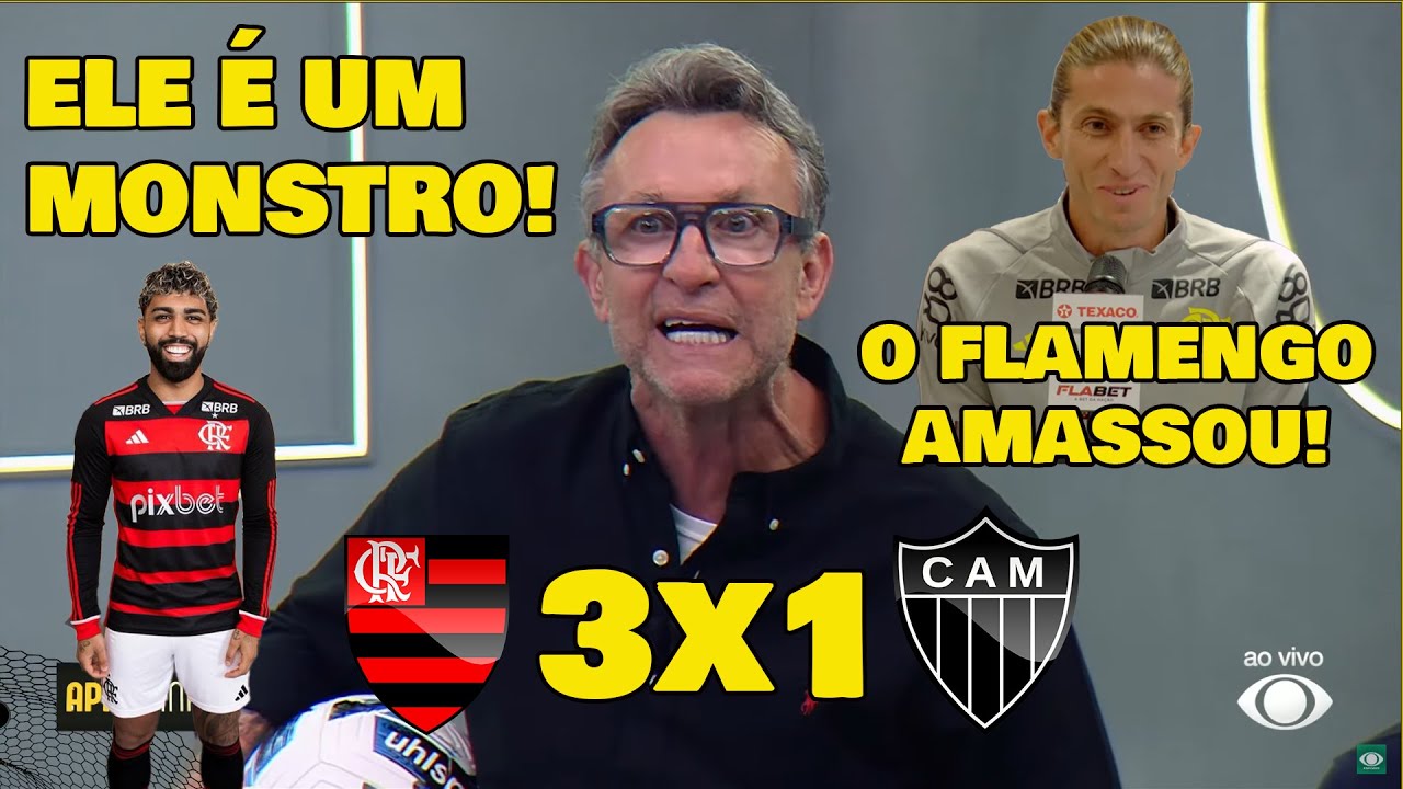 NETO SE RENDE A FILIPE LUÍS E GABIGOL! "O FLAMENGO AMASSOU O ATLÉTICO-MG" FINAL DA COPA DO BRASIL.