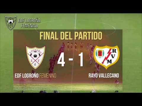 Resumen Partido Victoria del EDF Logroño ante el Rayo Vallecano (4-1). Jornada 1 Primera Iberdrola