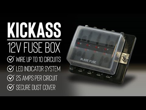 KickAss 10-Way Blade Fuse Box with LED Indicator System