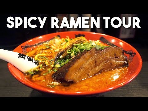 Epic SPICY Ramen Tour in Tokyo Japan
