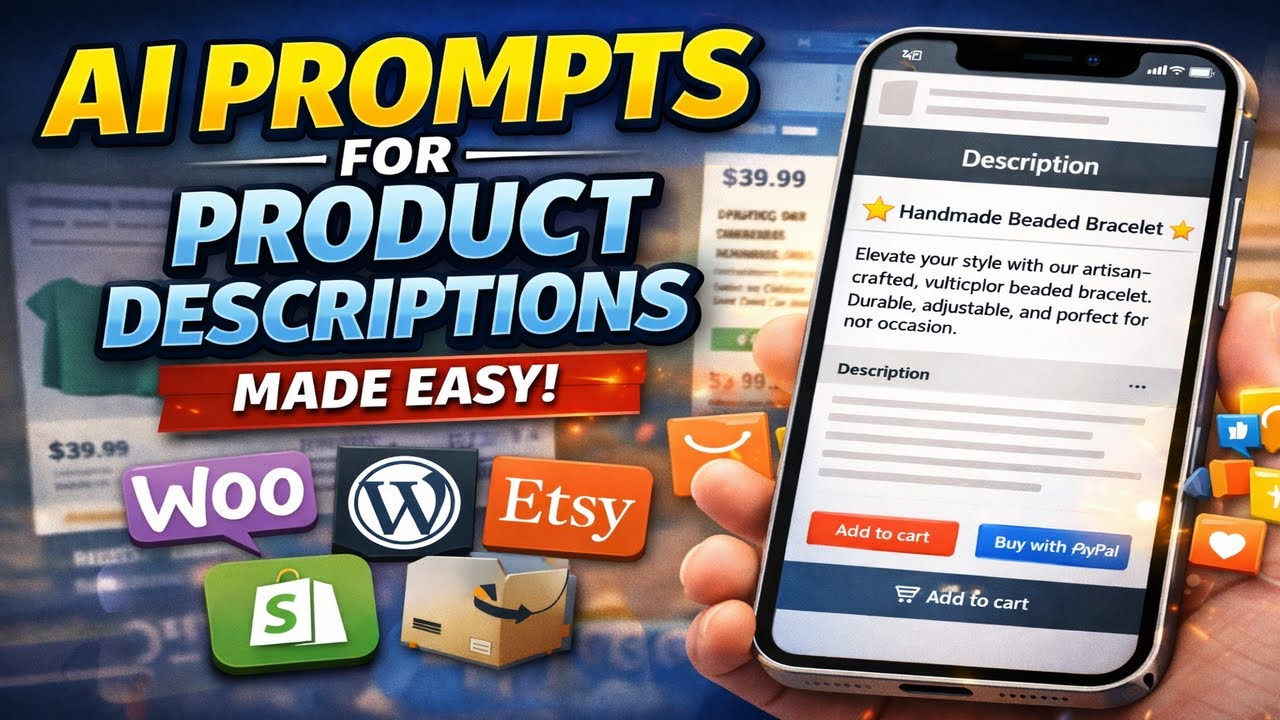 Free AI Prompt Generator Tool for Product Descriptions (WordPress, WooCommerce,Etsy,Shopify & More)