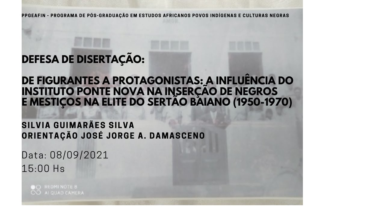 Defesa de dissertação Silvia Guimarães Silva