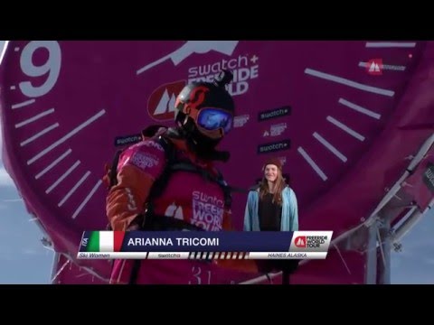 Run Arianna Tricomi 3rd place - Haines Alaska - Swatch Freeride World Tour 2016