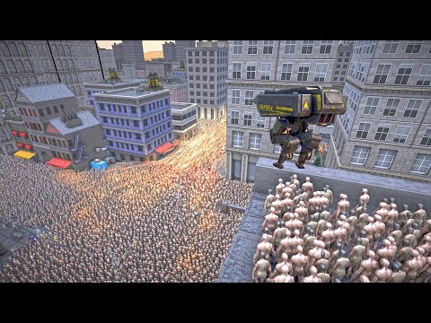 10 MILLION HUNGRY ZOMBIES Vs HUMANITIES COMBAT FORCES  | Ultimate Epic Battle Simulator 2