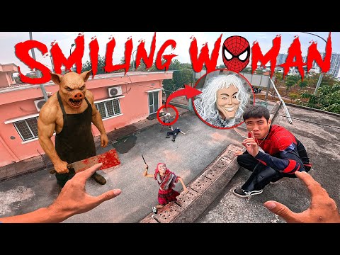 ESCAPING SMILING WOMAN 72.0 | Parkour Pov Horror Film| By B2F Viet Nam