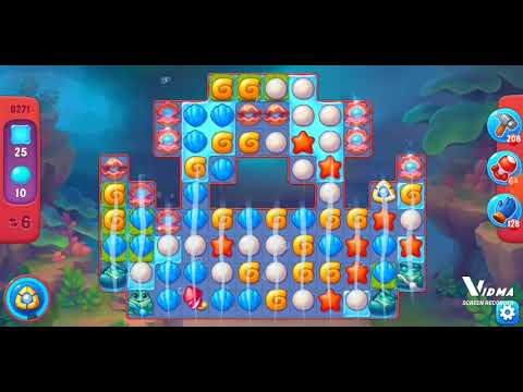 Fishdom. 8271 hard level no boosters and diamonds - 9 moves