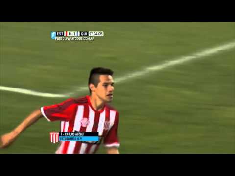 Gol de Auzqui. Estudiantes 1 - Quilmes 1. Fecha 28. Primera División 2015. FPT.
