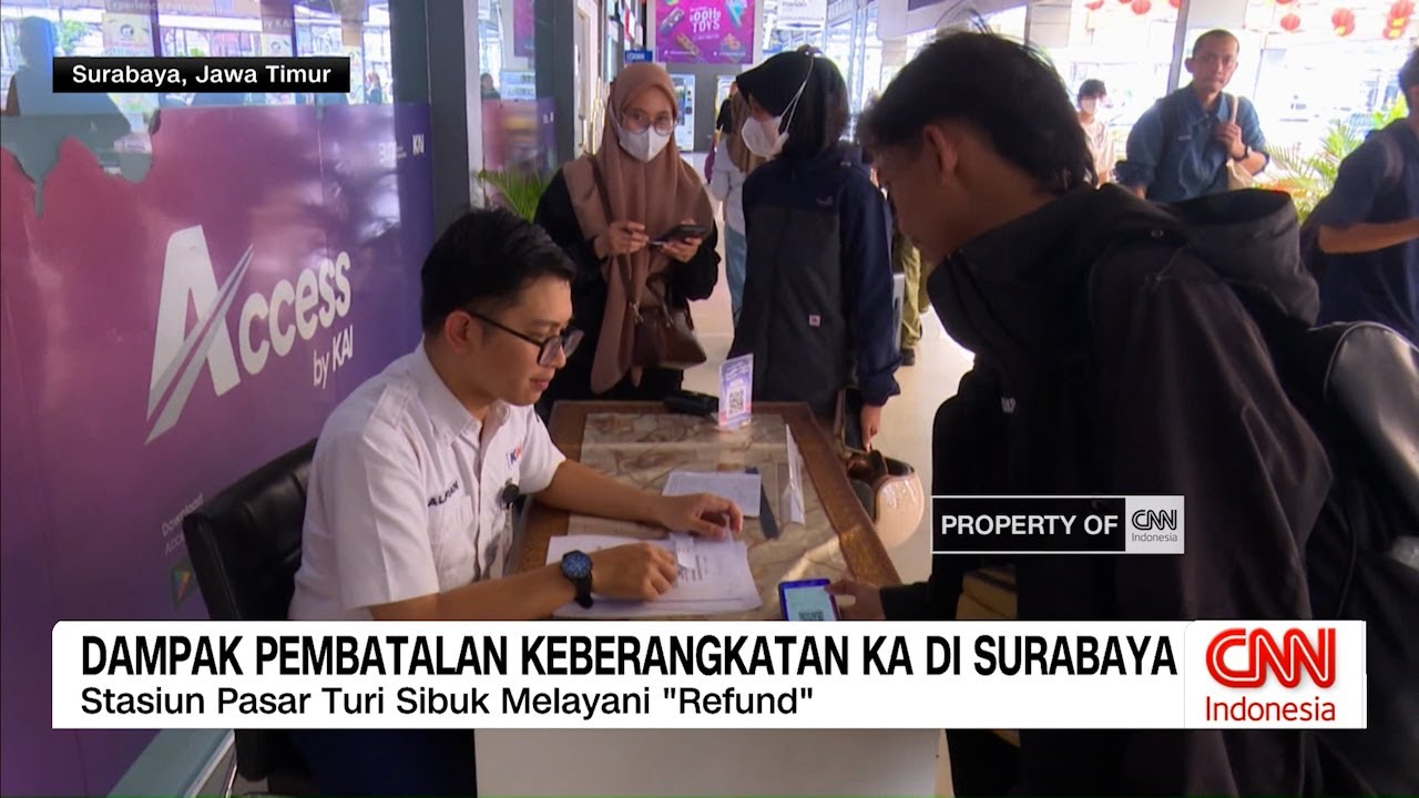 Dampak Banjir, Kereta Api di Surabaya Ikut Terdampak