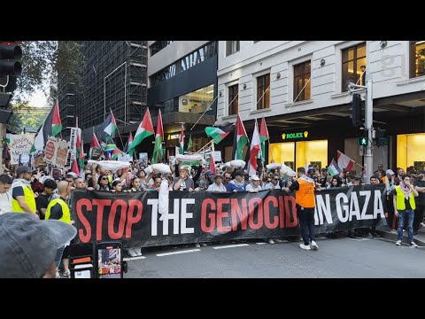 Thousands march to demand an end to Australian complicity in the genocide in Gaza