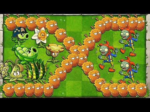 All Plants MAX Level vs Jester Zombies PvZ 2 - Who Will Win?