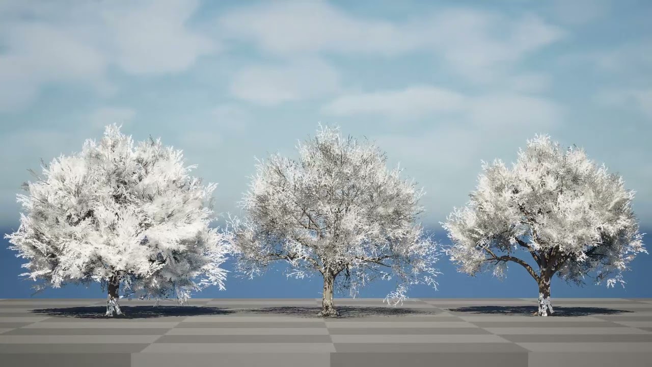 Frozen Tree for Winter Scenes with Free Tutorail 3D Model