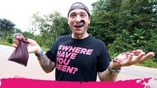ROADSIDE Surinamese INDONESIAN STREET FOOD + Wild Açaí | Traveling to Albina, Suriname