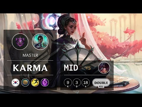 Karma Mid vs Akali - KR Master Patch 9.17