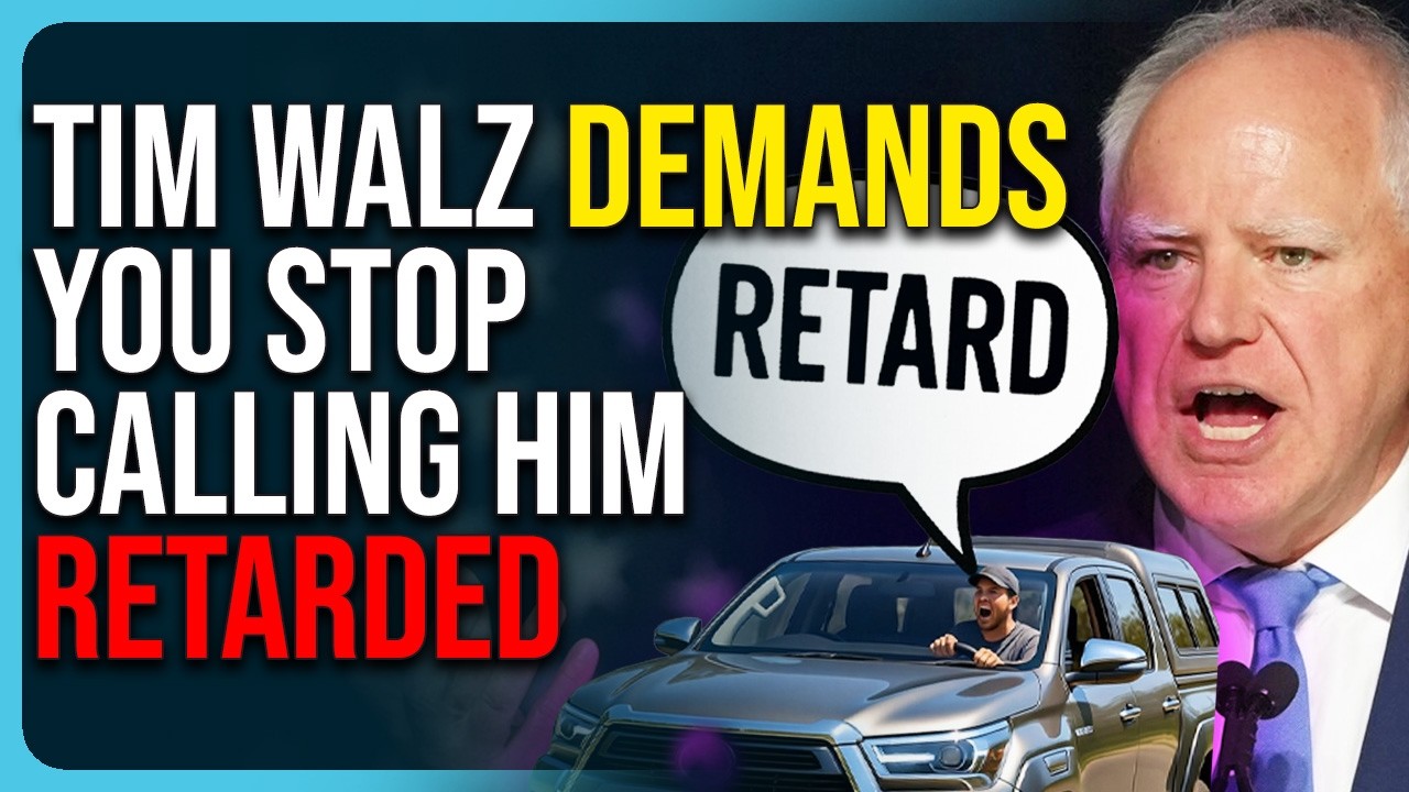 Tim Walz Victim of DRIVE BY, People Shouting “RETARDED” At His House