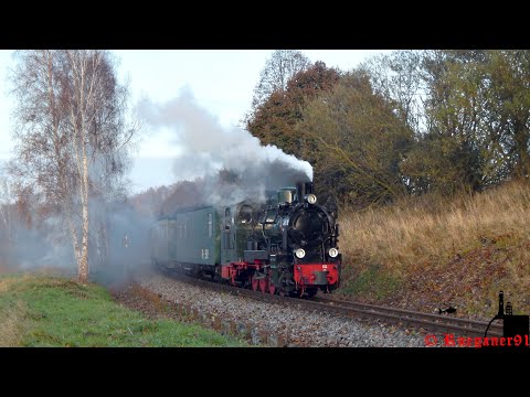 [HD] RüBB Rasender Roland Adventsfahrten 2022 im November mit 52/53 Mh ,Dampflokkesselüberdruck