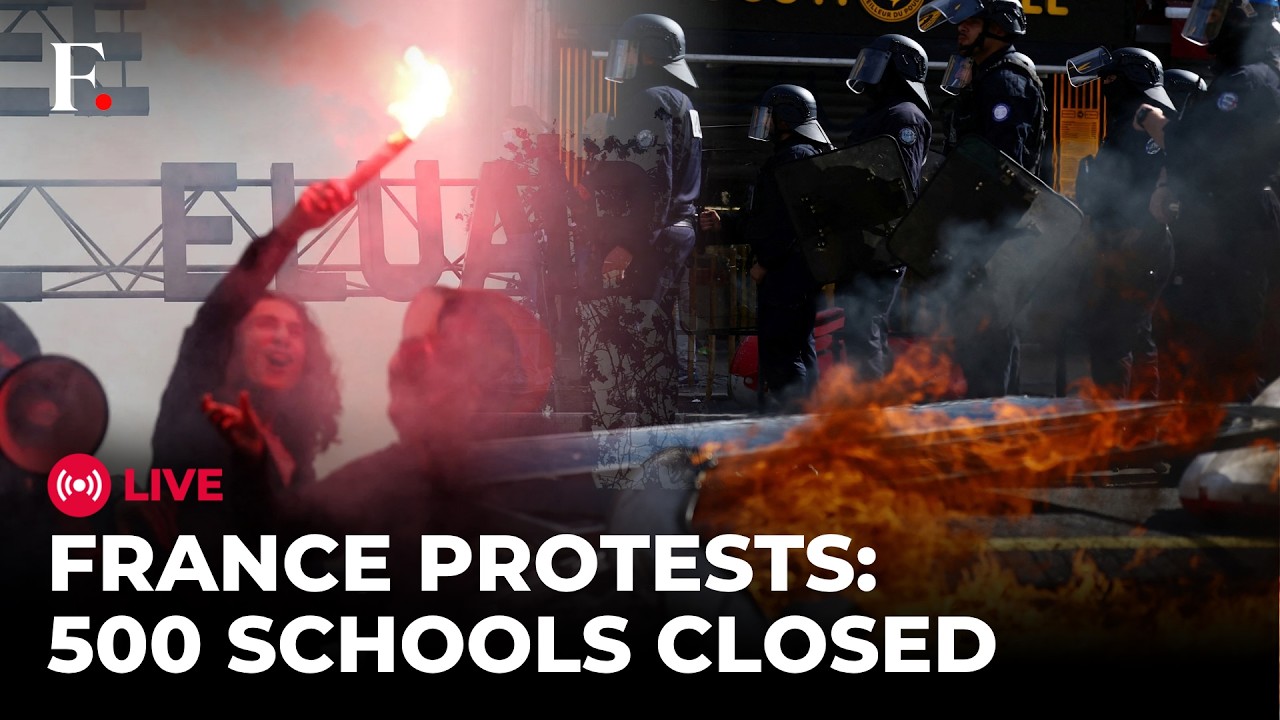 FRANCE PROTEST LIVE: France Protests Escalate As Clashes Leave Schools Damaged | 500 Schools Closed
