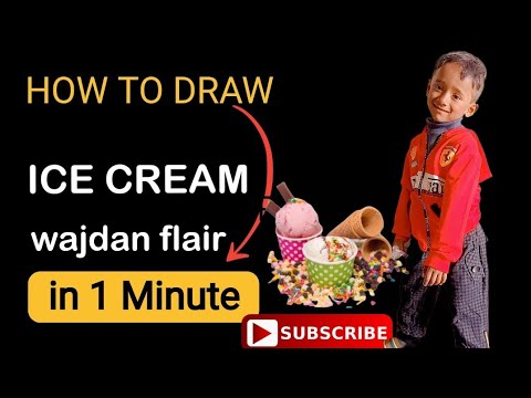 How TO  DRAW ICE CREAM |ICE CREAM DRAWING |  🍨 @afreentayyab