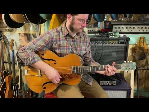 1940s SS Stewart (Harmony-made) Archtop Guitar (VIDEO! Fresh Work, Ready to Go) image 21