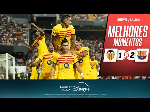Gols e lances de Valencia x Barcelona